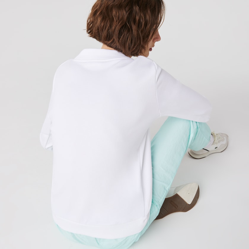 Moletons Branco Feminino Lacoste SPORT Fleece Tennis DT9-29392K4
