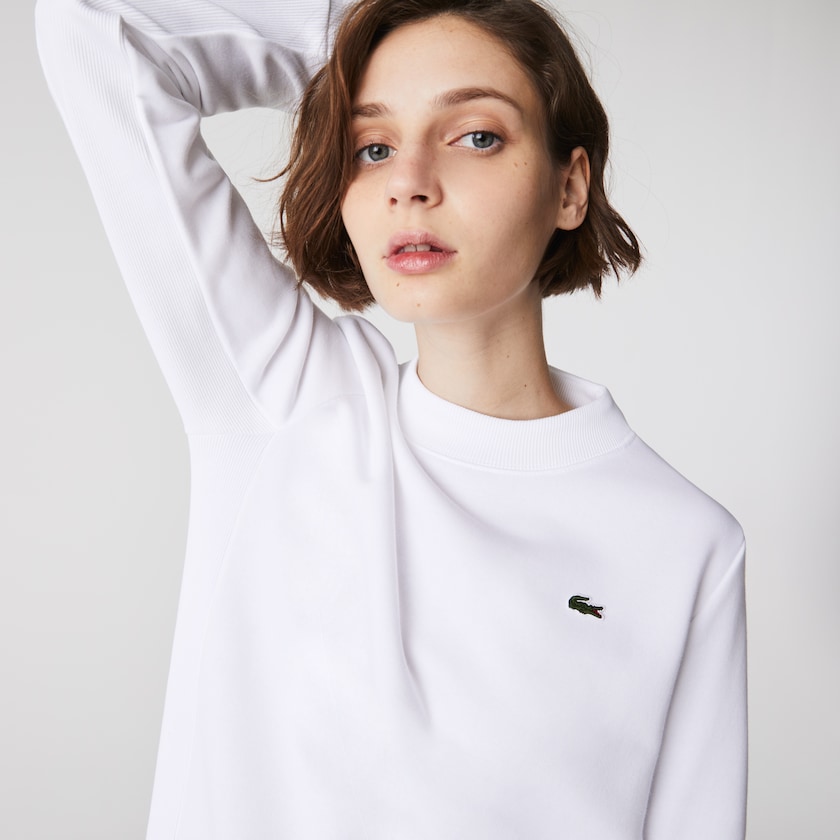 Moletons Branco Feminino Lacoste SPORT Fleece Tennis DT9-29392K4