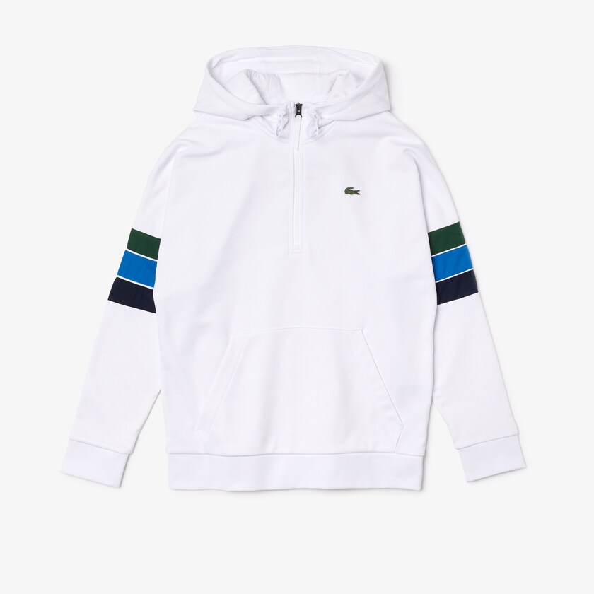 Moletons Branco Verdes Azuis Azul Marinho Azuis Branco Masculino Lacoste SPORT Hooded Colorblock Fleece GN5-97869X6