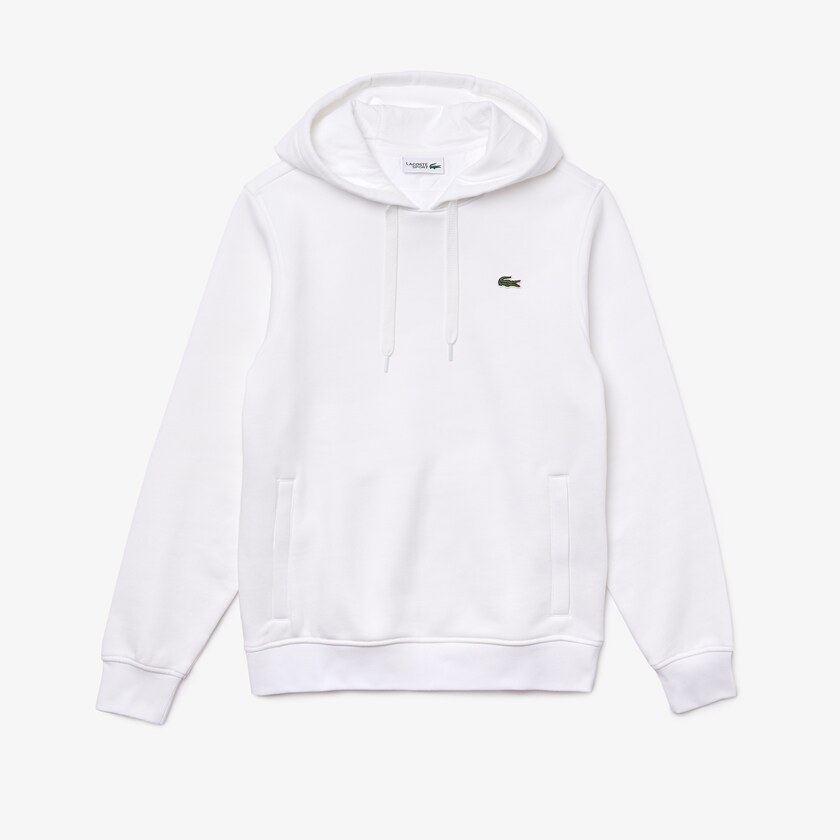 Moletons Branco Masculino Lacoste SPORT Hooded Fleece KK1-64686S9