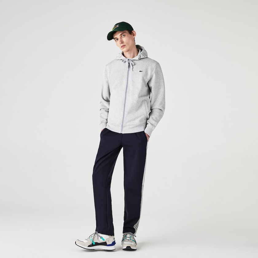 Moletons Cinzentas Luz Cinzentas Masculino Lacoste SPORT Hooded Lightweight Bi-material PC0-34473R1