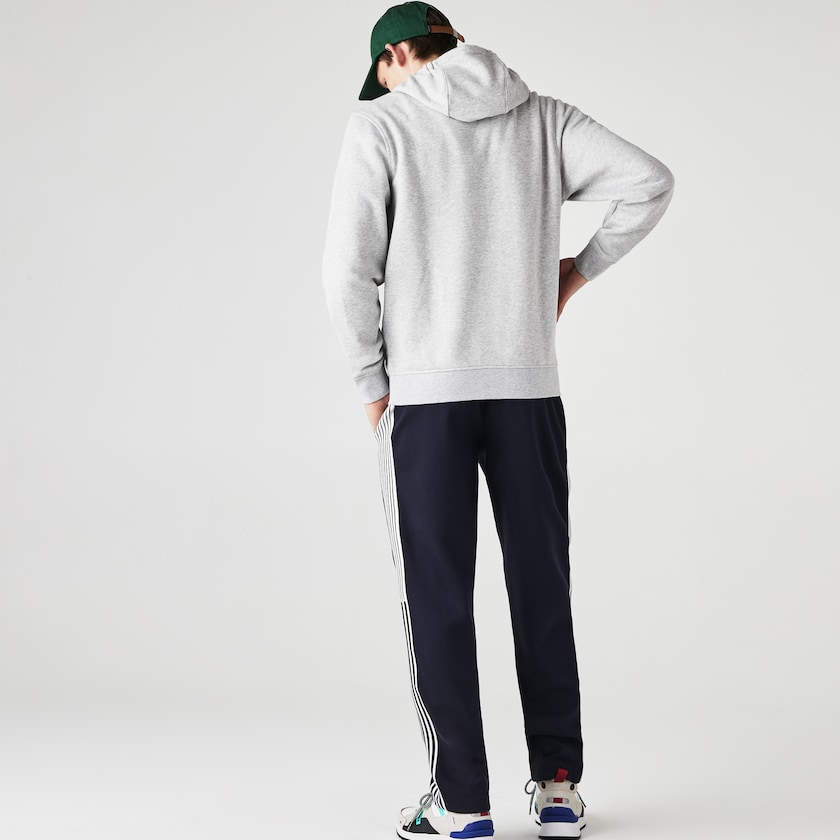 Moletons Cinzentas Luz Cinzentas Masculino Lacoste SPORT Hooded Lightweight Bi-material PC0-34473R1