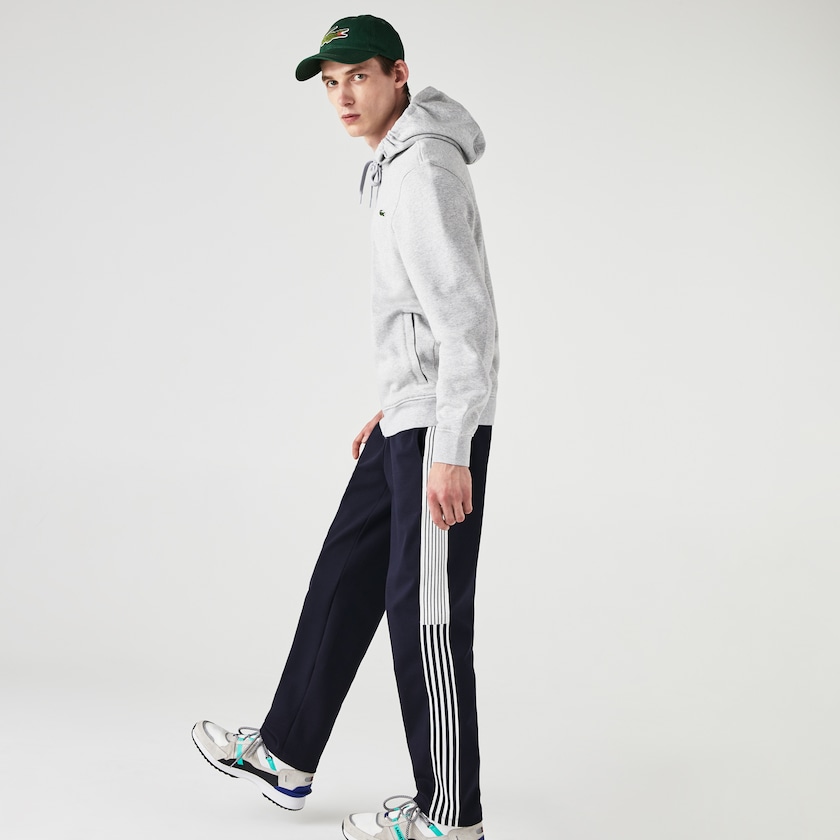 Moletons Cinzentas Luz Cinzentas Masculino Lacoste SPORT Hooded Lightweight Bi-material PC0-34473R1