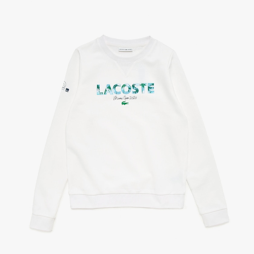 Moletons Branco Azul Marinho Azuis Feminino Lacoste SPORT Miami Open Print Fleece XW0-88468V6
