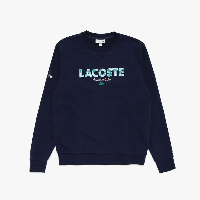 Moletons Azul Marinho Azuis Branco Masculino Lacoste SPORT Miami Open Print Fleece DB0-33113L0