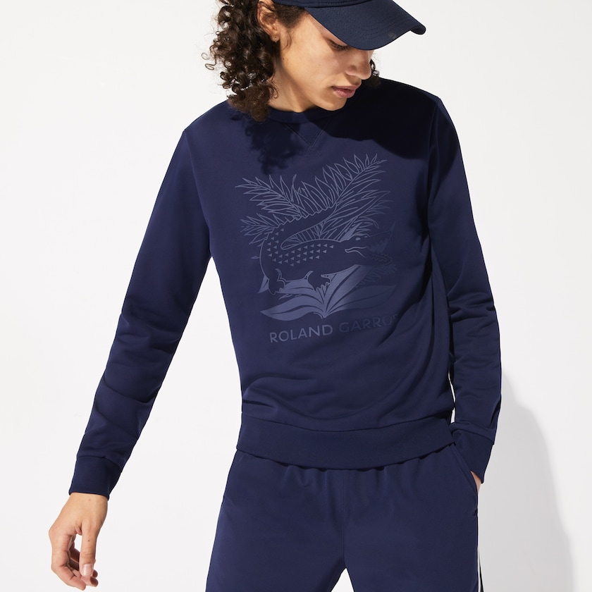 Moletons Azul Marinho Azuis Verdes Masculino Lacoste SPORT Roland Garros Plant Print PN6-39953Z5