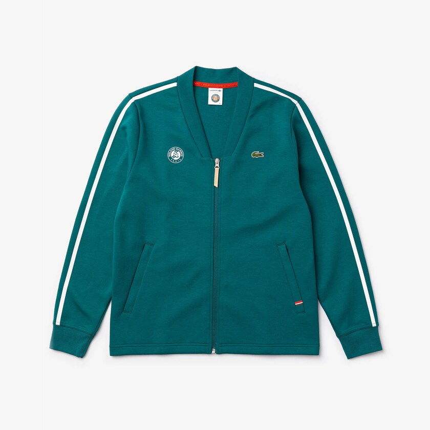 Moletons Verdes Branco Vermelhas Masculino Lacoste SPORT Roland Garros V-Neck Zip NT5-79757A2