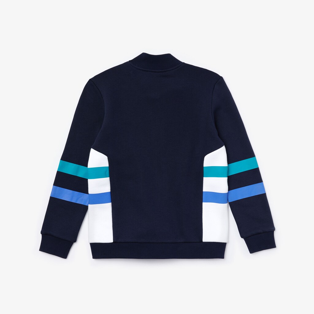 Moletons Azul Marinho Azuis Branco Turquesa Azuis Criança Lacoste SPORT Side Stripe Full-Zip Colorblock PA0-99669R8