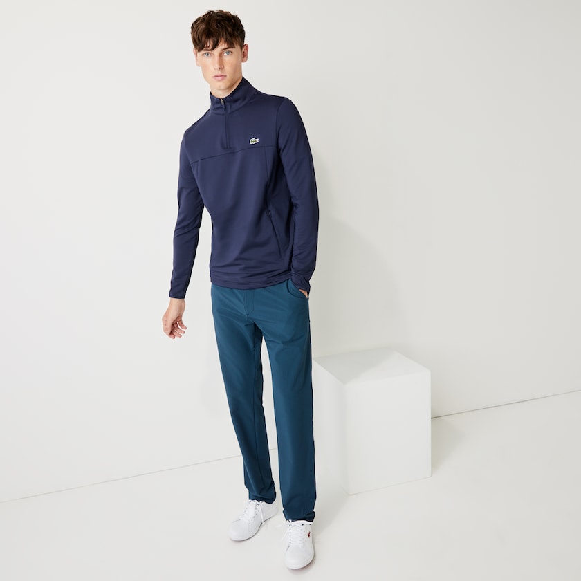 Moletons Azul Marinho Azuis Masculino Lacoste SPORT Stretch Zippered Collar AJ4-44074W3