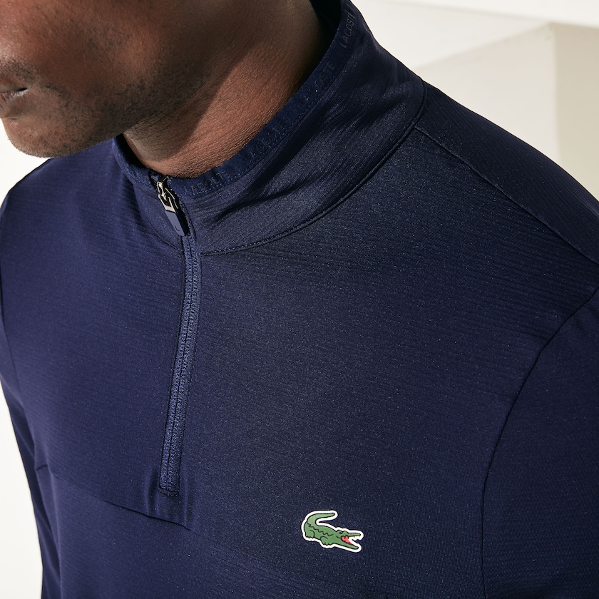 Moletons Azul Marinho Azuis Masculino Lacoste SPORT Stretch Zippered Collar AJ4-44074W3