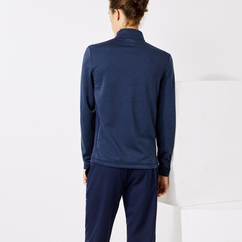 Moletons Cinzentas Azul Marinho Azuis Branco Masculino Lacoste SPORT Zip Stand-Up Collar Stretch Golf BR8-51215C4
