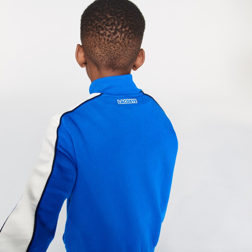 Moletons Azuis Branco Azul Marinho Azuis Criança Lacoste Two-Tone Cotton Fleece Zip IA3-29792U2
