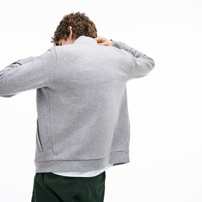 Moletons Cinzentas Masculino Lacoste Zip Fleece AF0-80298N2