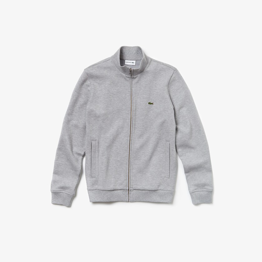 Moletons Cinzentas Masculino Lacoste Zip Fleece AF0-80298N2