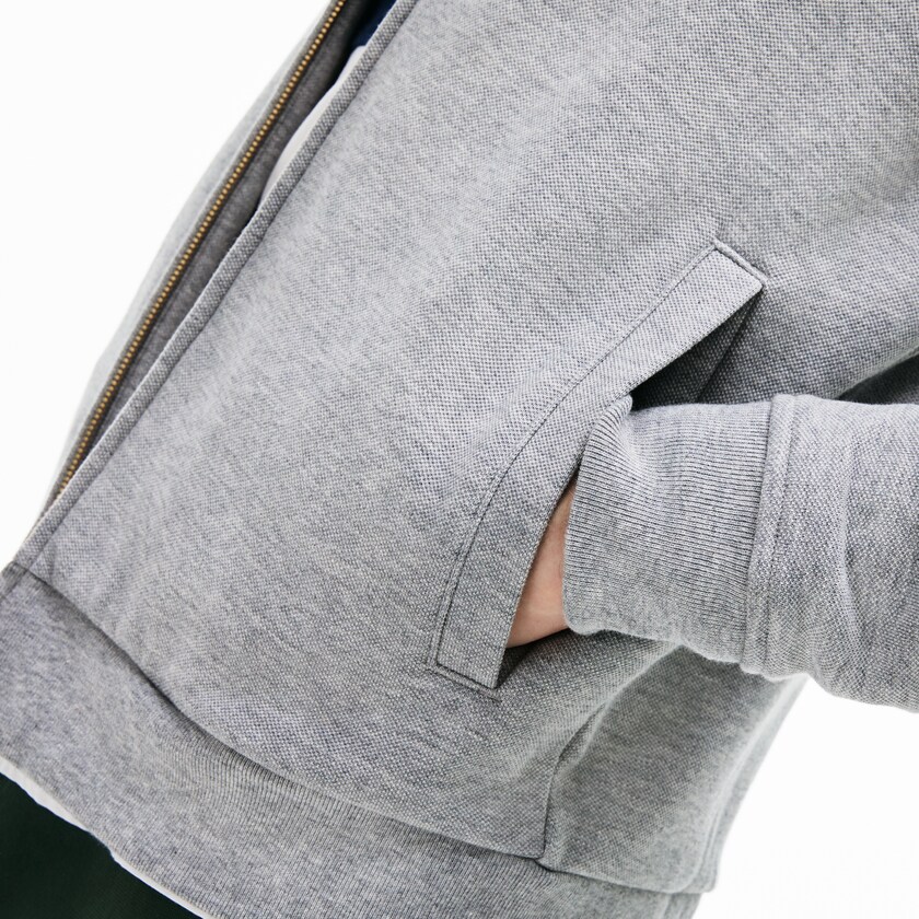 Moletons Cinzentas Masculino Lacoste Zip Fleece AF0-80298N2