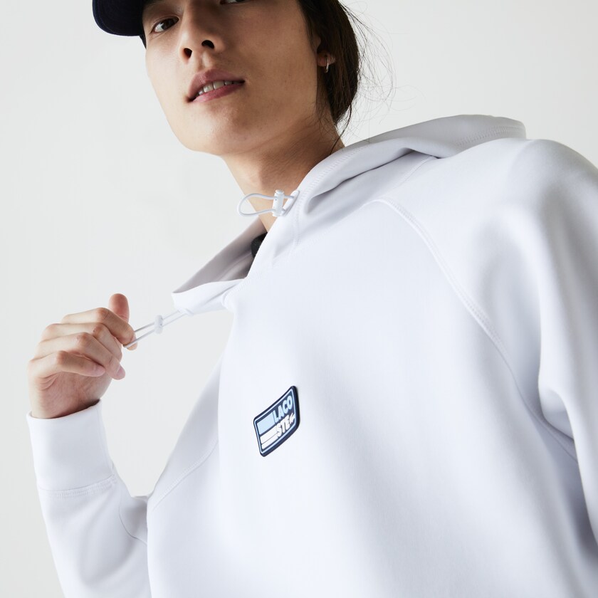 Moletons Branco Masculino Lacoste Zip Pocket Hooded With Badge UN4-66026P2