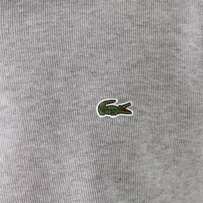 Moletons Cinzentas Masculino Lacoste Zippered Stand-Up Collar Cotton OV9-53205B6