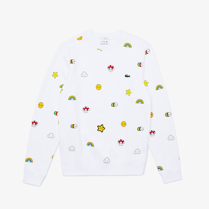 Moletons Branco Feminino Lacoste x FriendsWithYou Design YE4-35023N3