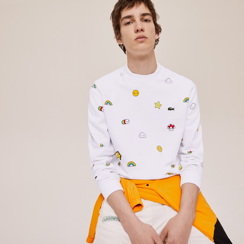 Moletons Branco Masculino Lacoste x FriendsWithYou Design WM5-33393C4