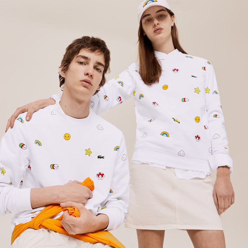 Moletons Branco Masculino Lacoste x FriendsWithYou Design WM5-33393C4