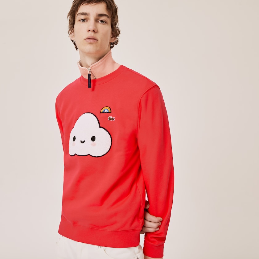 Moletons Vermelhas Feminino Lacoste x FriendsWithYou Print GI9-83058O9