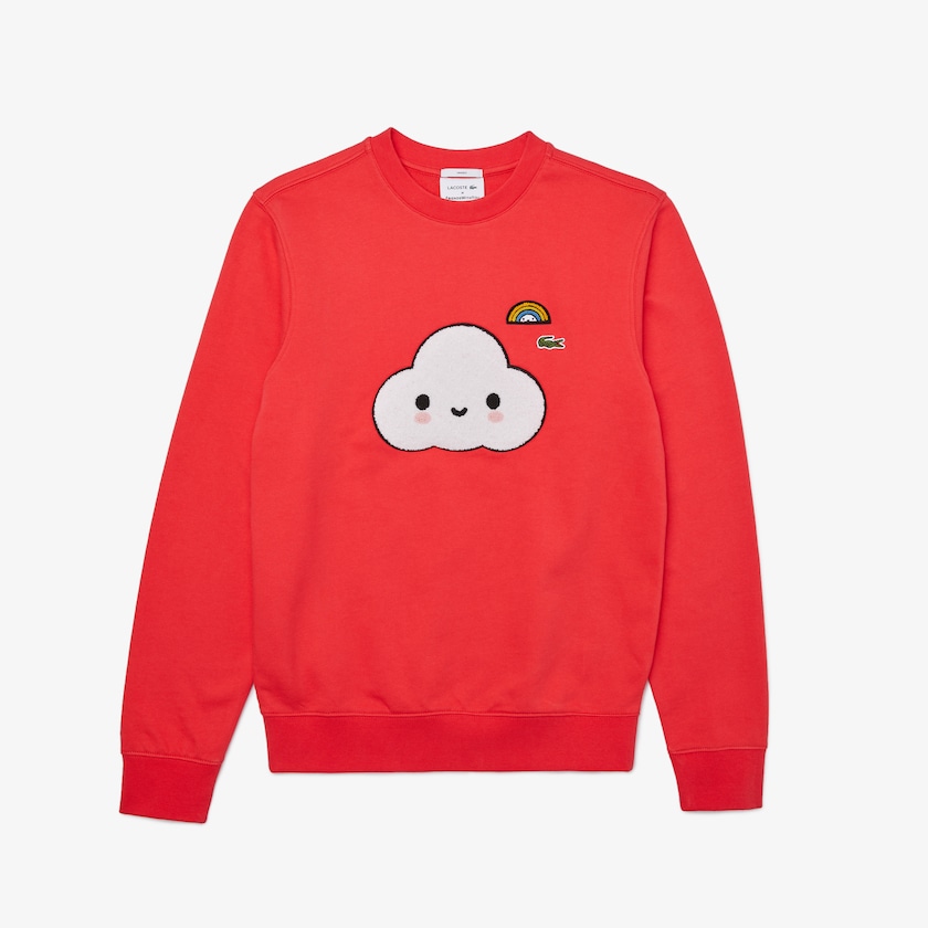 Moletons Vermelhas Feminino Lacoste x FriendsWithYou Print GI9-83058O9