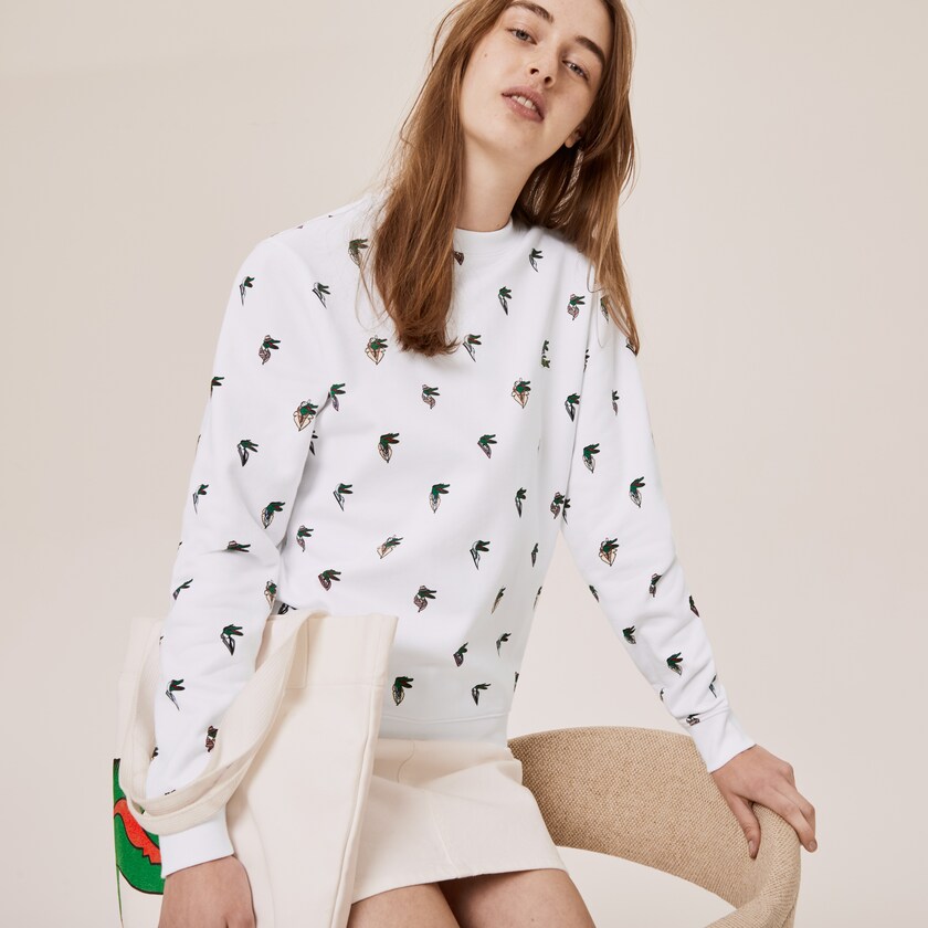 Moletons Branco Masculino Lacoste x Jean-Michel Tixier Print VQ7-19701X0
