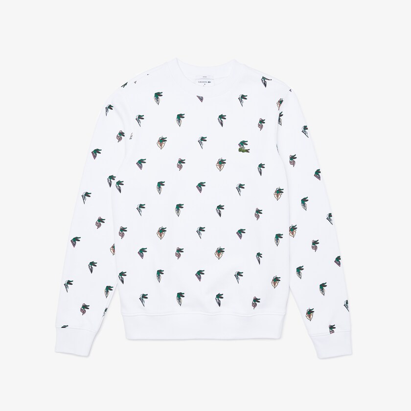 Moletons Branco Masculino Lacoste x Jean-Michel Tixier Print VQ7-19701X0