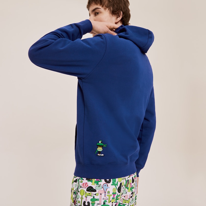 Moletons Azul Marinho Azuis Masculino Lacoste x Jeremyville Print Hooded NM9-07090Q9