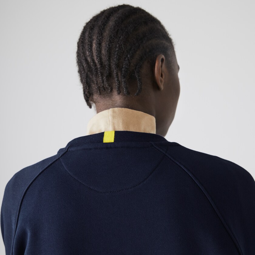 Moletons Azul Marinho Azuis Branco Feminino Lacoste x National Geographic Cotton Fleece JX2-70447H0