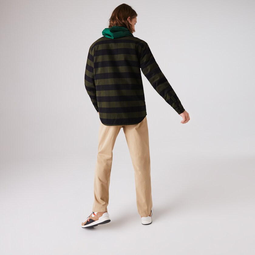 Sobrecamisas Caqui Verdes Pretas Masculino Lacoste Checked Quilted Cotton Flannel HC9-18451U9
