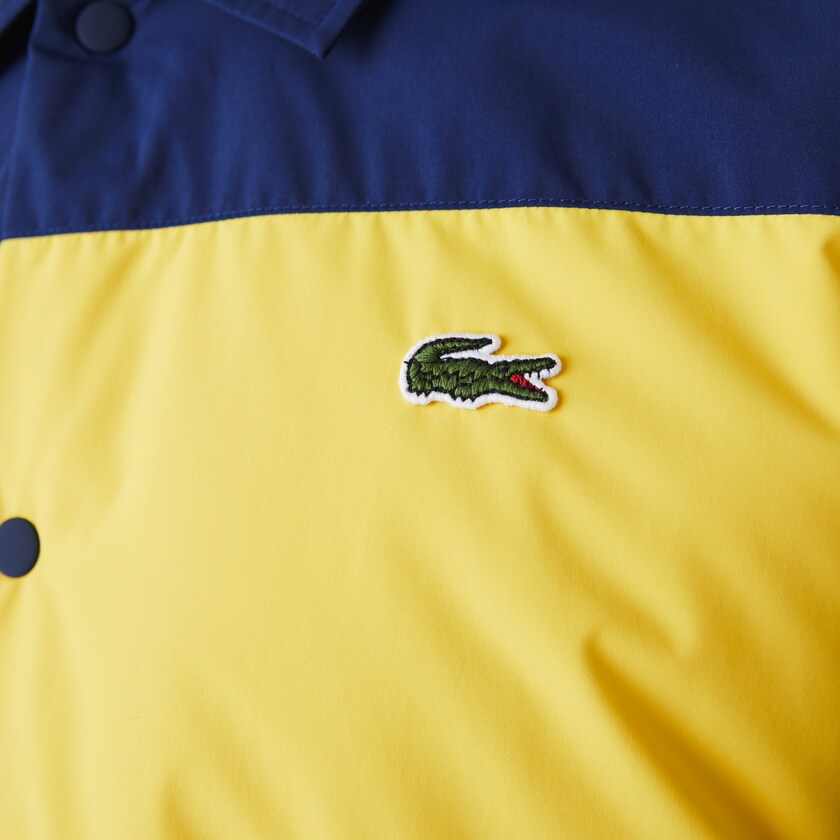 Sobrecamisas Azuis Amarelas Caqui Verdes Masculino Lacoste Colorblock Water-Resistant Quilted VO7-54105N2