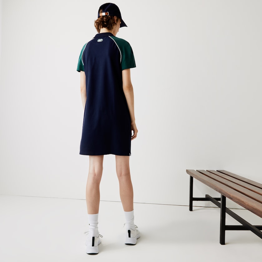 Vestido Polo Azul Marinho Azuis Verdes Branco Feminino Lacoste SPORT Stretch Cotton Golf RG2-11931H0