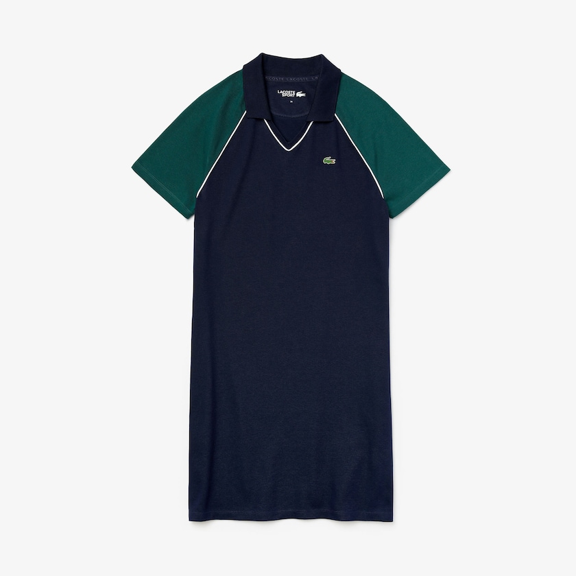 Vestido Polo Azul Marinho Azuis Verdes Branco Feminino Lacoste SPORT Stretch Cotton Golf RG2-11931H0