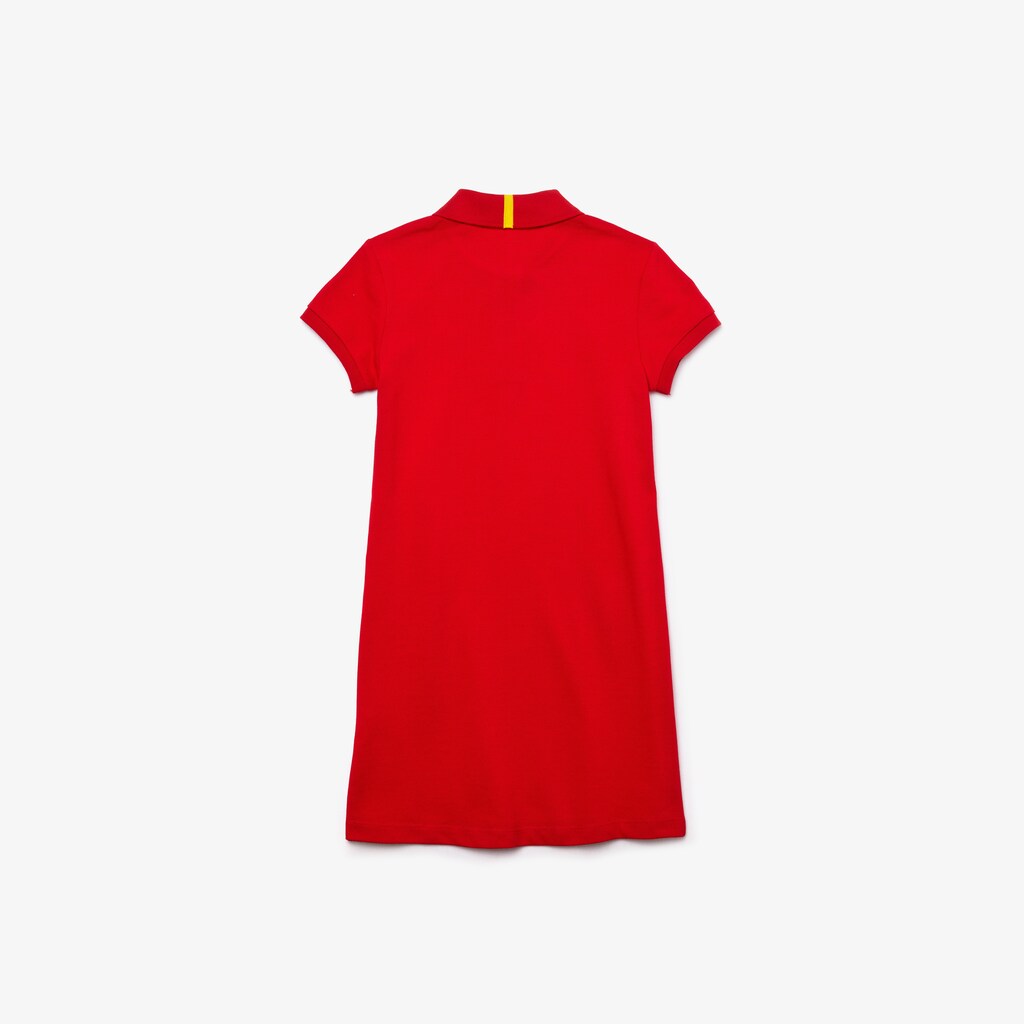 Vestido Polo Vermelhas Branco Criança Lacoste x National Geographic Cotton Piqué DU0-29532R9