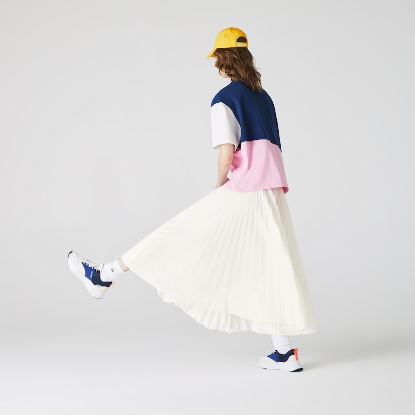 Saias Branco Feminino Lacoste Branded Elasticised Pleated QZ3-80858Y4