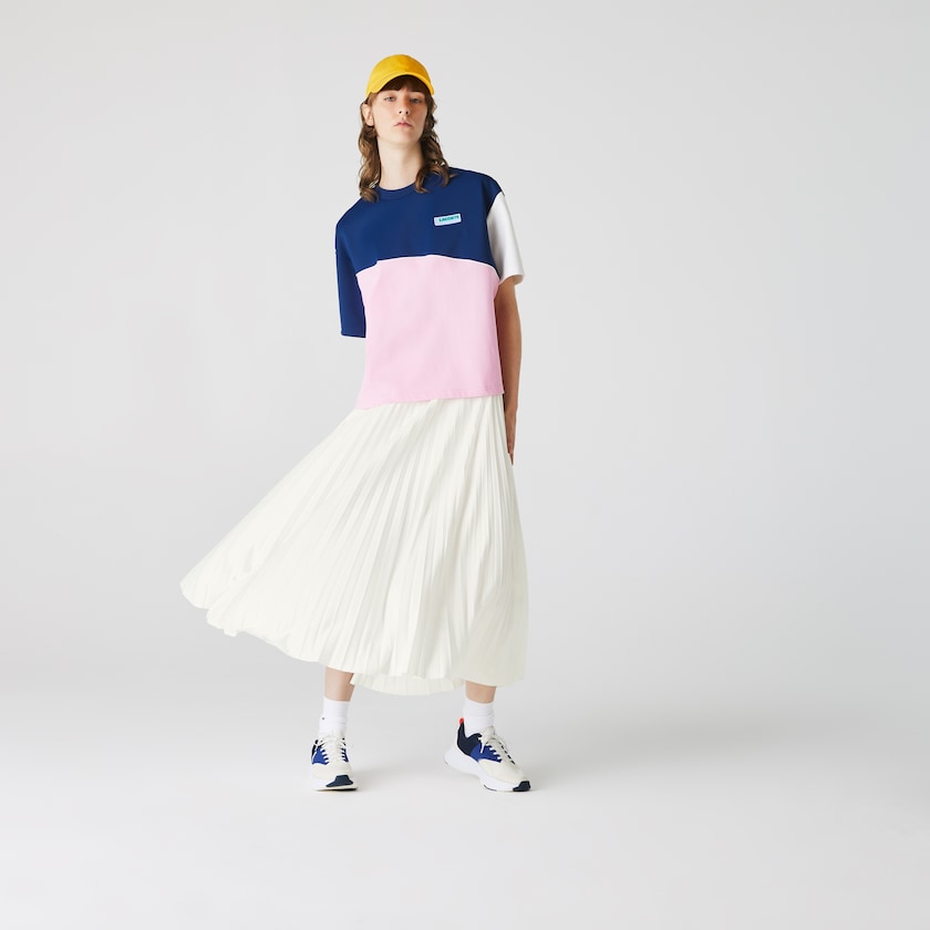 Saias Branco Feminino Lacoste Branded Elasticised Pleated QZ3-80858Y4