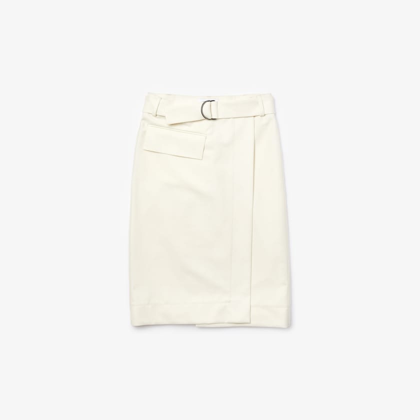 Saias Branco Feminino Lacoste Cotton And Wool Wrap FZ0-21052B7