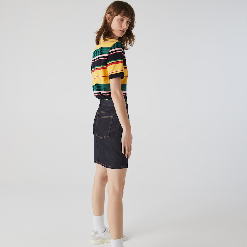 Saias Azuis Feminino Lacoste LIVE Dark Denim Mini MI8-88388U3