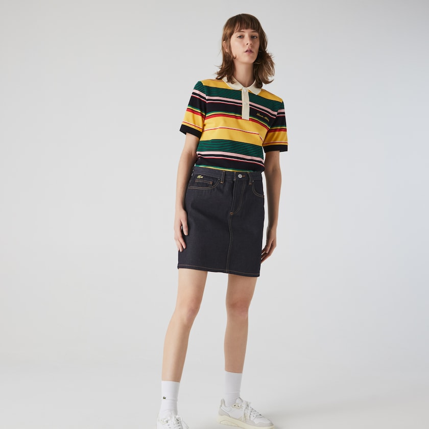 Saias Azuis Feminino Lacoste LIVE Dark Denim Mini MI8-88388U3