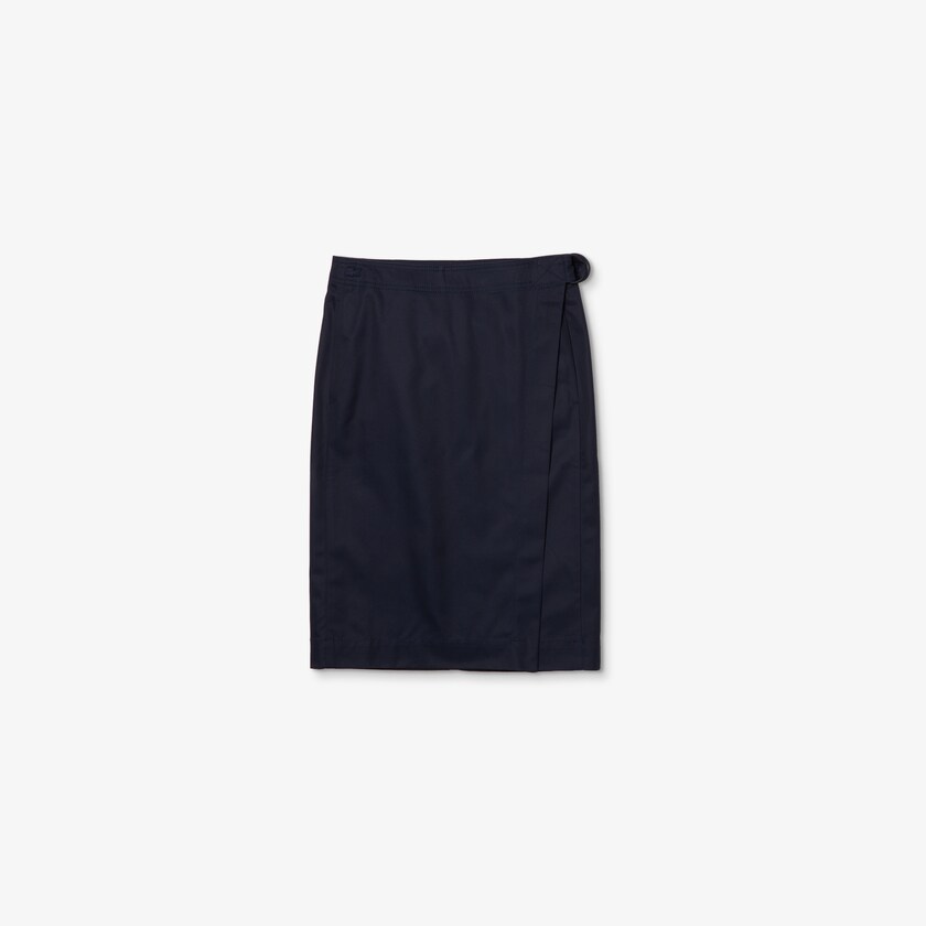 Saias Azul Marinho Azuis Feminino Lacoste Premium Cotton Canvas Wrapped AB3-65166C4
