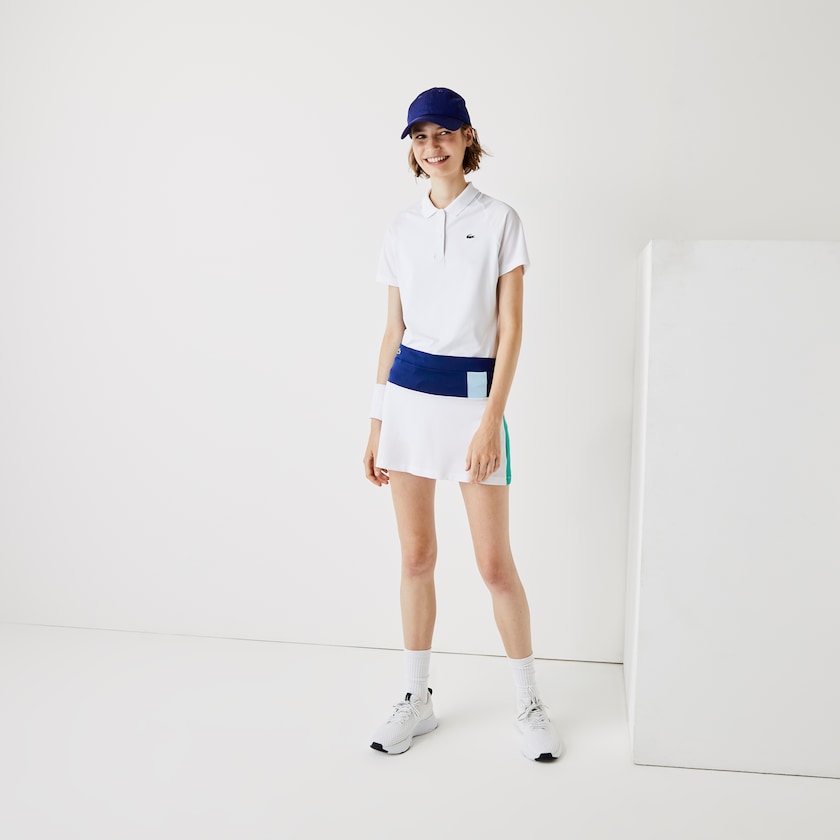 Saias Azuis Branco Amarelas Azuis Verdes Feminino Lacoste SPORT Breathable Stretch Tennis VI8-91429O2