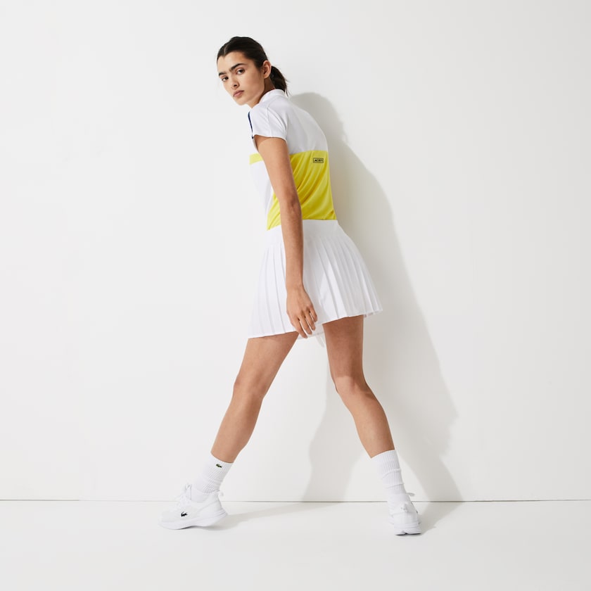 Saias Branco Feminino Lacoste SPORT Ultra Dry Pleated Tennis QH3-54405O7
