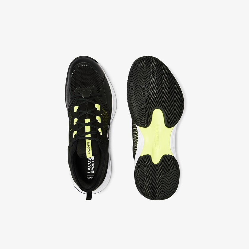 Sapatilhas Pretas Luz Amarelas Masculino Lacoste AG-LT 21 Textile UL7-79667V9