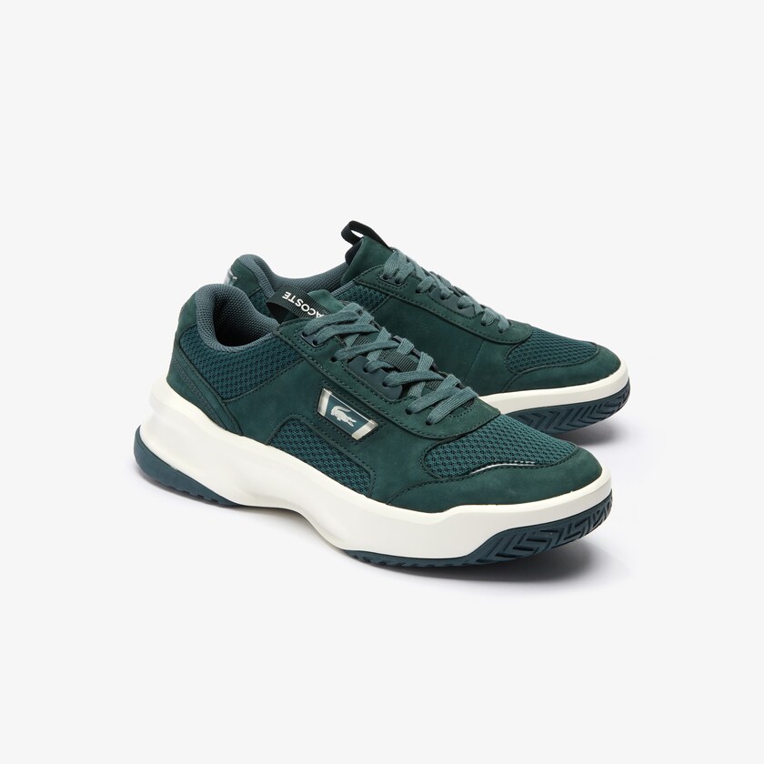 Sapatilhas Verdes Escuro Branco Masculino Lacoste Ace Lift Bicolour Leather GZ9-47824G6