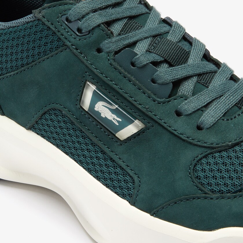 Sapatilhas Verdes Escuro Branco Masculino Lacoste Ace Lift Bicolour Leather GZ9-47824G6
