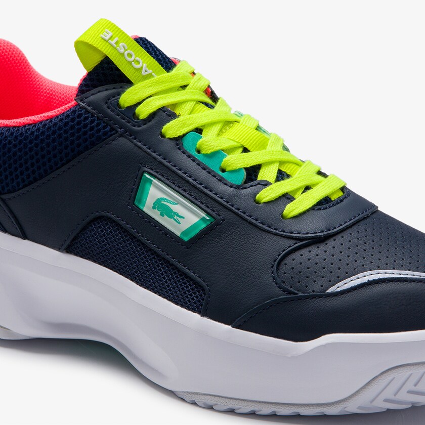 Sapatilhas Azul Marinho Turquesa Masculino Lacoste Ace Lift Leather WR1-88808H7