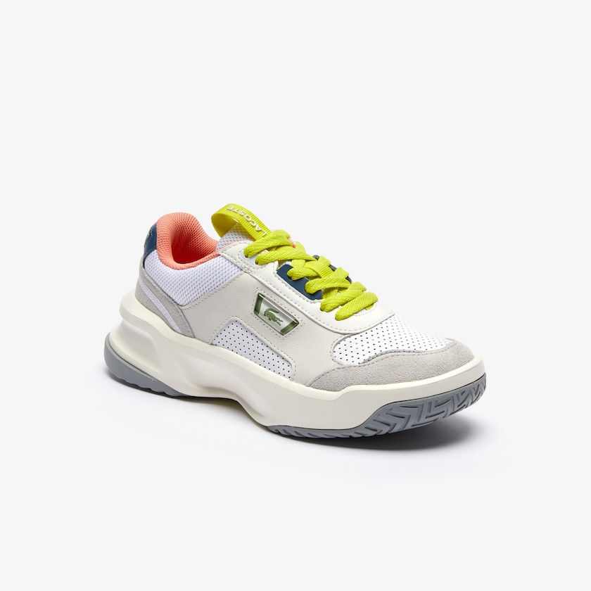 Sapatilhas Branco Luz Cinzentas Feminino Lacoste Ace Lift Leather and Suede FD3-70007X4