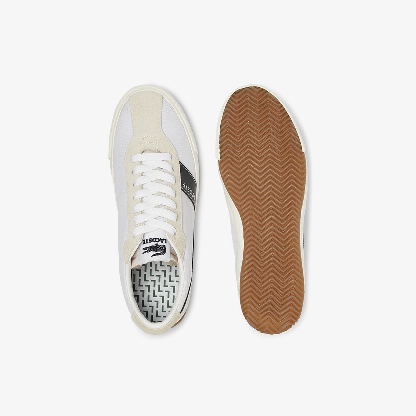 Sapatilhas Branco Feminino Lacoste Ball Net Canvas and Suede SX3-72157P9