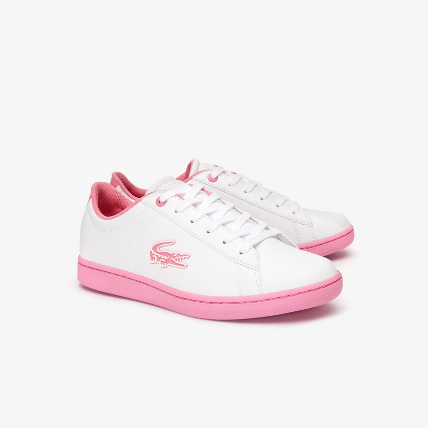 Sapatilhas Branco Rosa Criança Lacoste Carnaby Evo Lace-up Synthetic FA1-92489F8